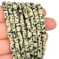 Jaspis dalmatyński talarek ok. 4,5x2,5mm