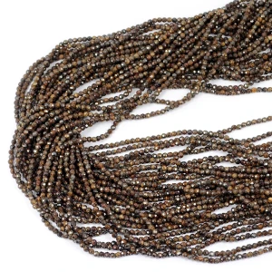 Bronzyt kula fasetowana ok. 2mm