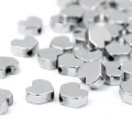 Hematyt srebrny serce ok. 5x6mm [przekładka, ścięte rogi]