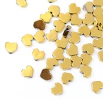 Hematyt złoty serce ok. 5x6mm [przekładka, ścięte rogi]