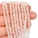 Kwarc różowy nieregularna oponka gładka ok.3-4x1-2mm