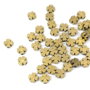 Hematyt koniczyna jasno złota ok. 8mm [przekładka]