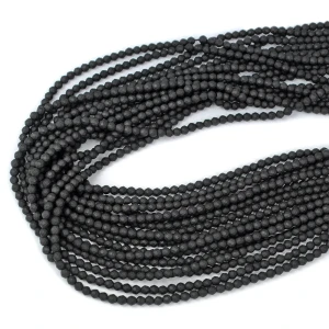 Hematyt czarny kula matowa fasetowana ok. 3mm