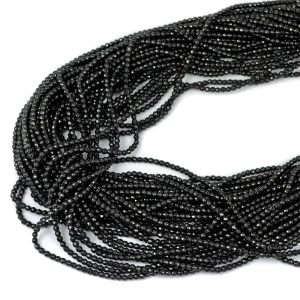 Hematyt czarny kula fasetowana ok. 2,2mm
