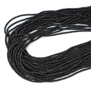 Hematyt czarny kula matowa fasetowana ok. 2,2mm
