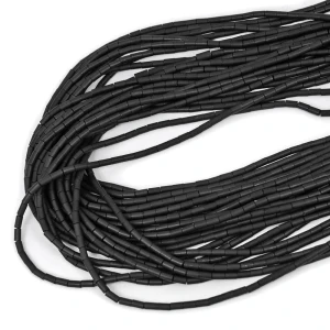 Hematyt czarny matowy walec ok. 2x4mm