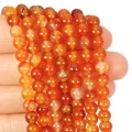 Agat karneol jasny kula gładka ok. 6mm