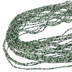 Agat mszysty kula fasetowana ok. 2mm