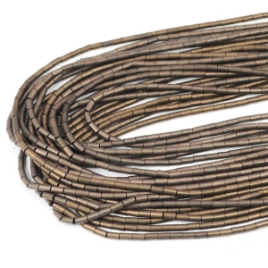 Hematyt brązowy matowy walec 2x4mm