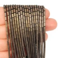 Hematyt brązowy matowy walec 2x4mm