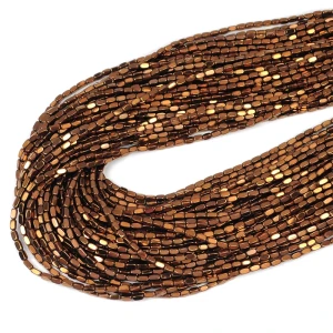 Hematyt miedziany prostopadłościan 2x3,5mm [obłe rogi]