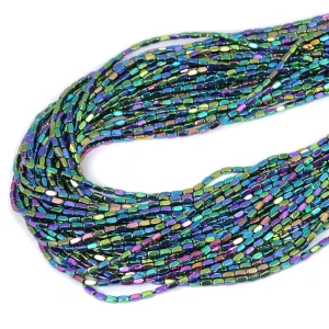 Hematyt multikolor prostopadłościan 2x4mm [obłe rogi ]