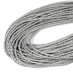 Hematyt srebrny matowy walec ok. 3x5mm 