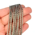 Hematyt stare srebro matowy walec ok. 2x4mm