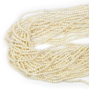 Perła hodowana biała oponka nieregularna ok. 2x2,5mm