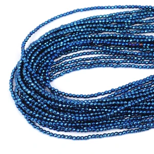 Hematyt niebieski kula fasetowana ok. 2,2mm