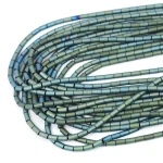 Hematyt niebiesko zielony matowy walec ok. 3x5mm
