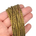 Hematyt złoty matowy walec ok. 2x4mm