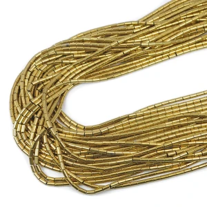 Hematyt złoty walec ok. 2x4mm