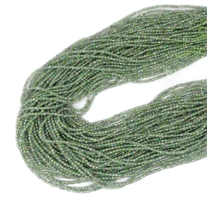 Cyrkonia zielona kula fasetowana ok. 2mm