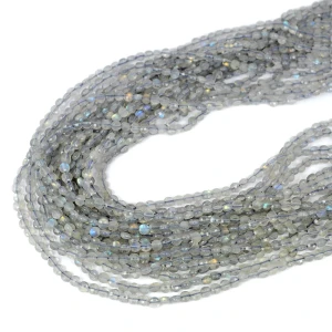 Labradoryt moneta fasetowana  ok. 3,7mm