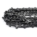 Hematyt czarny wypukły krzyż ok. 10x14mm