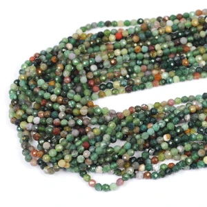 Agat indyjski kula fasetowana ok. 3mm