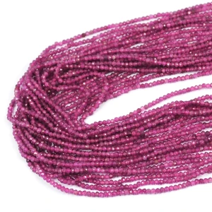 Rubin oponka fasetowana ok. 2x1,5mm