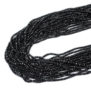 Turmalin czarny 2 oponka fasetowana ok. 3x2mm