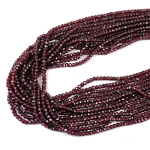 Granat oponka fasetowana ok. 3,5x2,5mm 