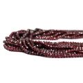 Granat oponka fasetowana ok. 3,5x2,5mm