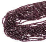 Granat wiśniowy kula fasetowana ok. 2,5mm