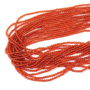 Agat karneol kula gładka ok. 2mm