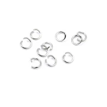 Ogniwka otwarte 4mm 2 [srebrny, stal szlachetna], 10 sztuk