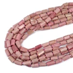 Rodonit szlifowany walec nieregularny ok.  9-13x6-7mm