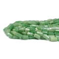 Awenturyn zielony szlifowany walec nieregularny ok. 10-13 x7-8mm