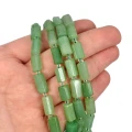Awenturyn zielony szlifowany walec nieregularny ok. 10-13 x7-8mm