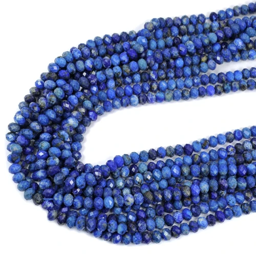 Lapis Lazuli  oponka fasetowana ok. 6x4,5mm