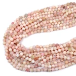 Opal różowy kula fasetowana ok. 6mm