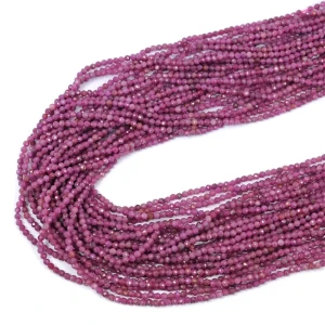 Rubin kula fasetowana ok. 2,5mm