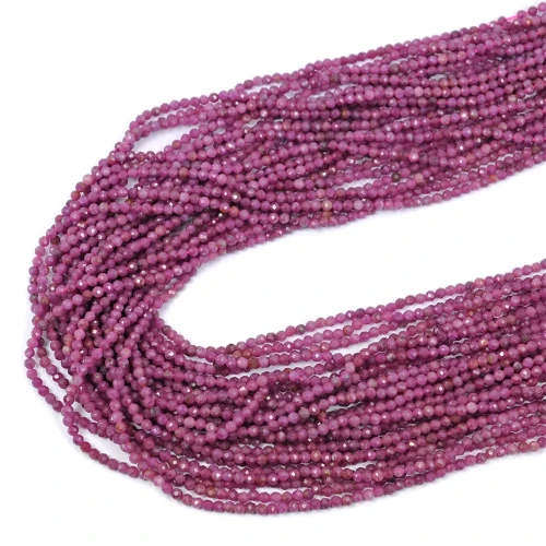 Rubin kula fasetowana ok. 2,5mm