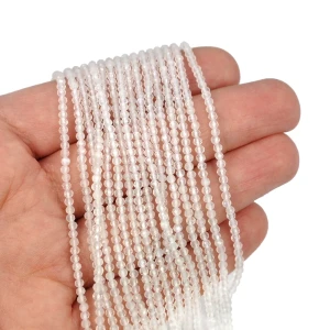 Kamień księżycowy kula fasetowana ok. 2,5mm