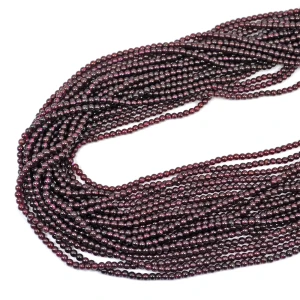 Granat ciemny kula gładka ok. 3mm