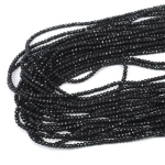 Turmalin czarny oponka fasetowana ok. 2,5x1,7mm