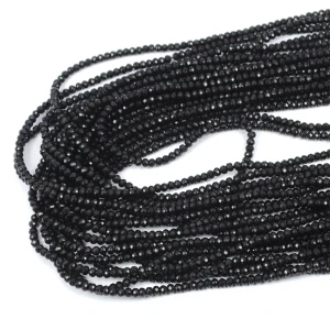 Turmalin czarny oponka fasetowana ok. 2,5x1,7mm