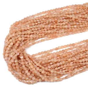Kamień słoneczny moneta fasetowana ok. 4,5mm