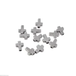 Krzyż srebrny ok. 6x8mm [przekładka, hematyt]