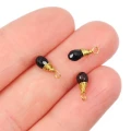 Turmalin brioletka w oprawie srebrnej pozłacanej ok. 9,5x3,5mm
