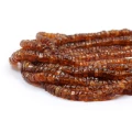 Granat hessonit nieregularny talarek ok. 5-6x2-3mm