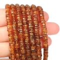 Granat hessonit nieregularny talarek ok. 5-6x2-3mm
